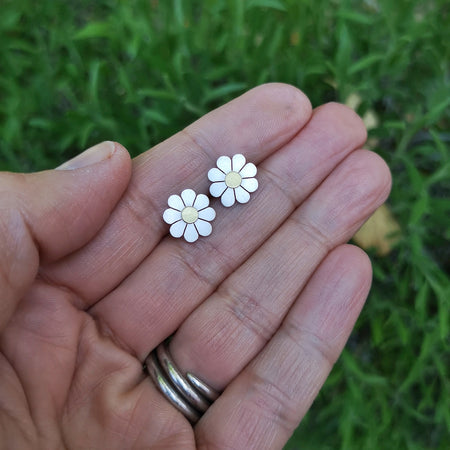 Eight Petal Daisy Earrings | Diana Greenwood Jewellery