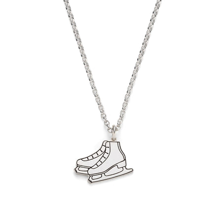 Silver Ice Skating Boots Necklace | Ice Skating Jewellery