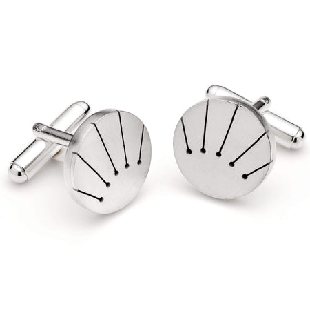 Silver Flower Detail Cufflinks | Diana Greenwood Jewellery