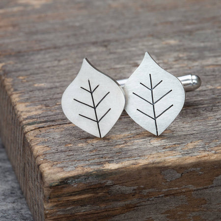 Beech Leaf Cufflinks | Diana Greenwood Jewellery