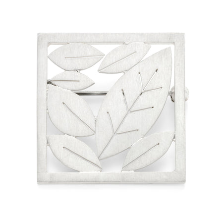 Little Square Leafy Brooch | Diana Greenwood Jewellery