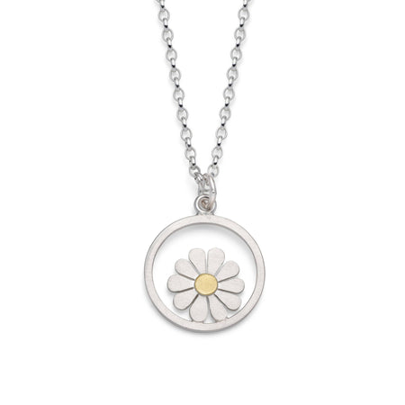 Little Daisy and Circle Pendant - Diana Greenwood Jewellery