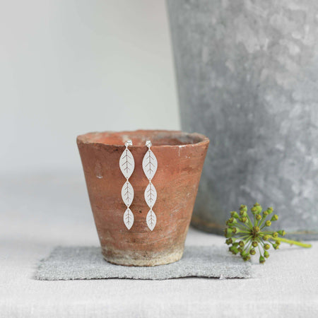 leafy drop earrings | Diana Greenwood Jewellery