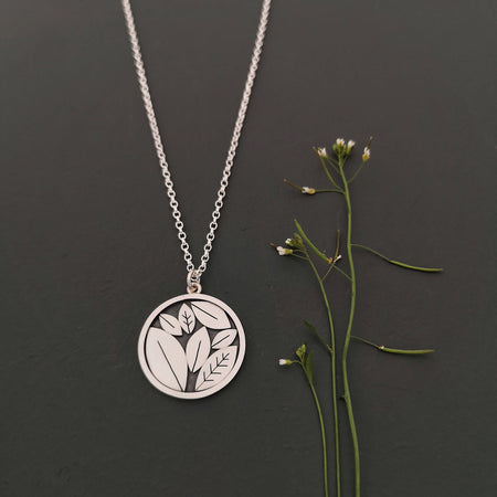 Seven Silver Leaves Pendant | Diana Greenwood Jewellery