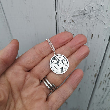 Seven Silver Leaves Pendant | Diana Greenwood Jewellery