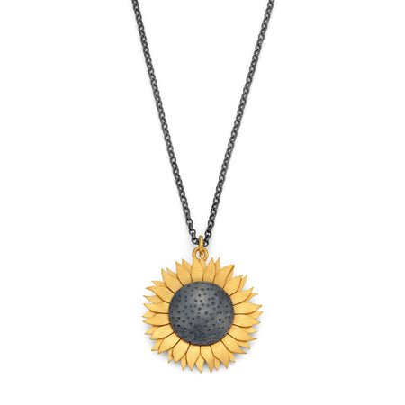 Sunflower pendant necklace | Diana Greenwood Jewellery