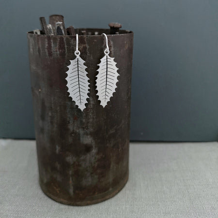 Sweet Chestnut Leaf Earrings | Diana Greenwood Jewellery