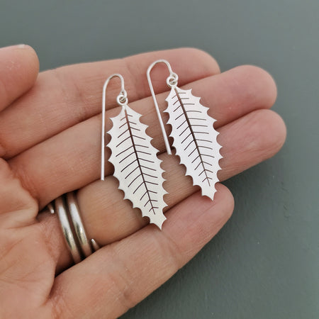 Sweet Chestnut Leaf Earrings | Diana Greenwood Jewellery