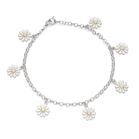 Teeny Daisy Charm Bracelet | Diana Greenwood Jewellery