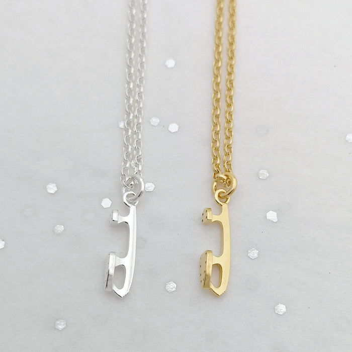 MINI Gold Ice Skating Necklace | Ice Skating Jewellery