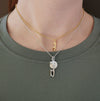 MINI Gold Ice Skating Necklace | Ice Skating Jewellery