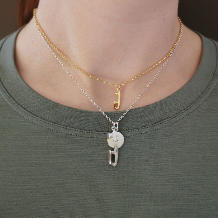 MINI Gold Ice Skating Necklace | Ice Skating Jewellery