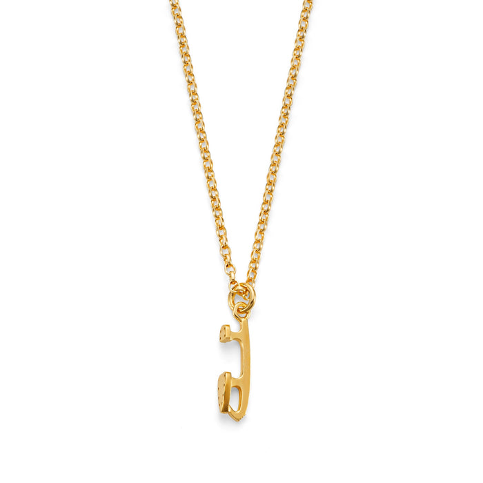 MINI Gold Ice Skating Necklace | Ice Skating Jewellery