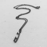 Oxidised Silver Ice Skating Necklace | Ice Skating Jewellery