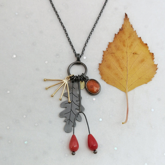 Autumnal Garden Charms Necklace | Diana Greenwood Jewellery 