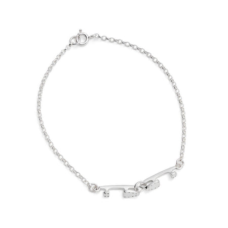 Double Silver Figure Skating Bracelet | Ice Skating Jewellery