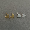 Gold Heart Stud Earrings | Ice Skating Jewellery