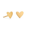 Gold Heart Stud Earrings | Ice Skating Jewellery