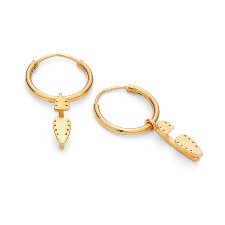 Gold Ice Skating Hoop Earrings | Ice Skating Jewellery