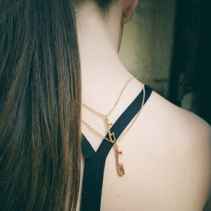 Gold Ice Skating Necklace | Ice Skating Jewellery