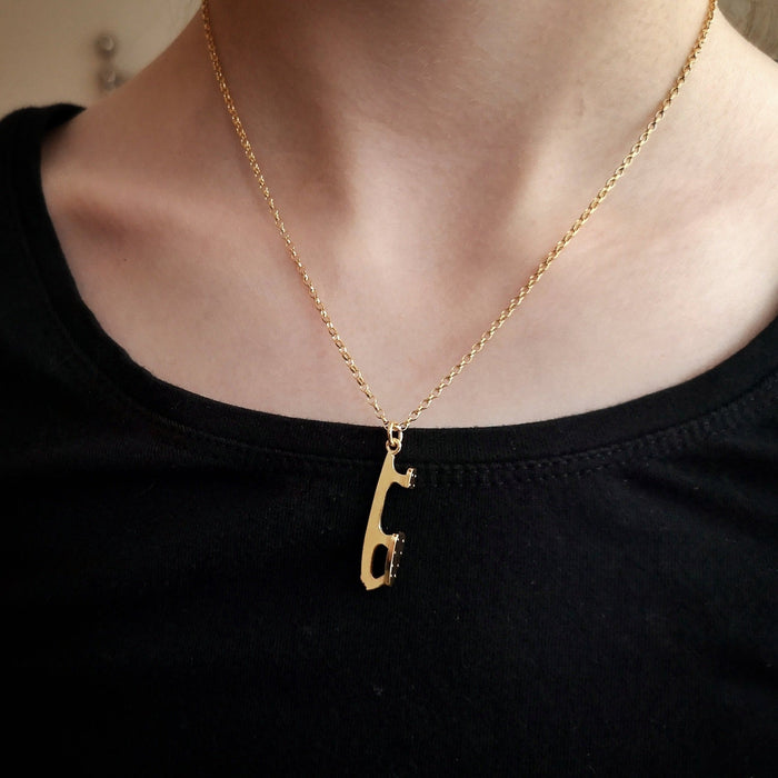 Gold Ice Skating Necklace | Ice Skating Jewellery