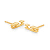 Gold Ice Skating Stud Earrings | Ice Skating Jewellery