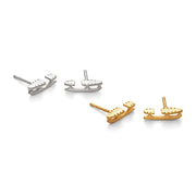 Gold Ice Skating Stud Earrings | Ice Skating Jewellery