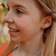 Gold Ice Skating Stud Earrings | Ice Skating Jewellery