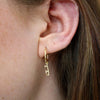 Gold Ice Skating Stud Hoop Earrings | Ice Skating Jewellery