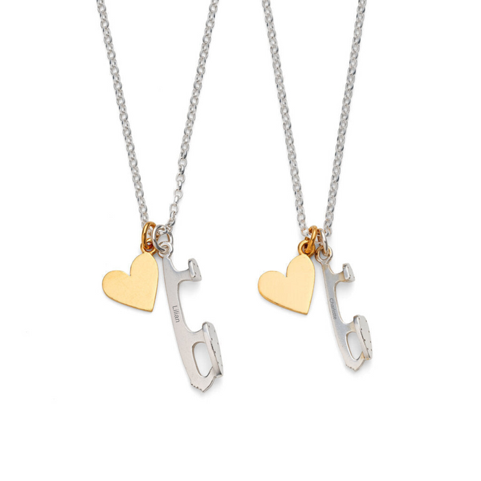 Personalised Love and Devotion Ice Skating Necklace | Ice Skating Jewellery