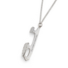 Personalised extra large silver ice skating necklace | Ice Skating Jewellery