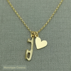 Personalised Gold Love and Devotion Ice Skating Necklace | Ice Skating Jewellery