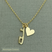 Personalised Gold Love and Devotion Ice Skating Necklace | Ice Skating Jewellery