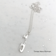 Personalised Silver Ice Skating Necklaces | Ice Skating Jewellery