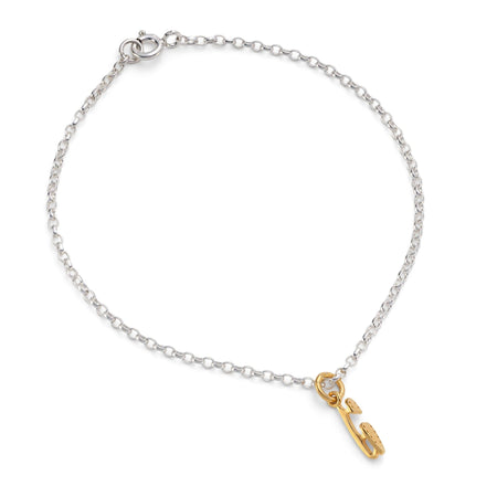 Silver and Gold Ice Skating Bracelet | Ice Skating Jewellery
