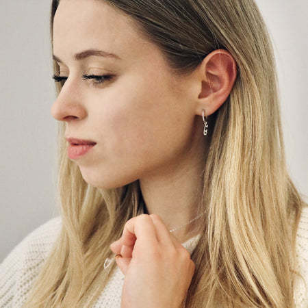 silver ice skating hoop earrings | Ice Skating Jewellery