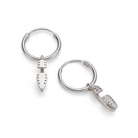 silver ice skating hoop earrings | Ice Skating Jewellery