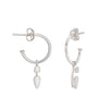 Silver Ice Skating Stud Hoop Earrings | Ice Skating Jewellery