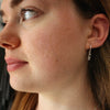 Silver Ice Skating Stud Hoop Earrings | Ice Skating Jewellery