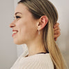 Silver Ice Skating Stud Hoop Earrings | Ice Skating Jewellery