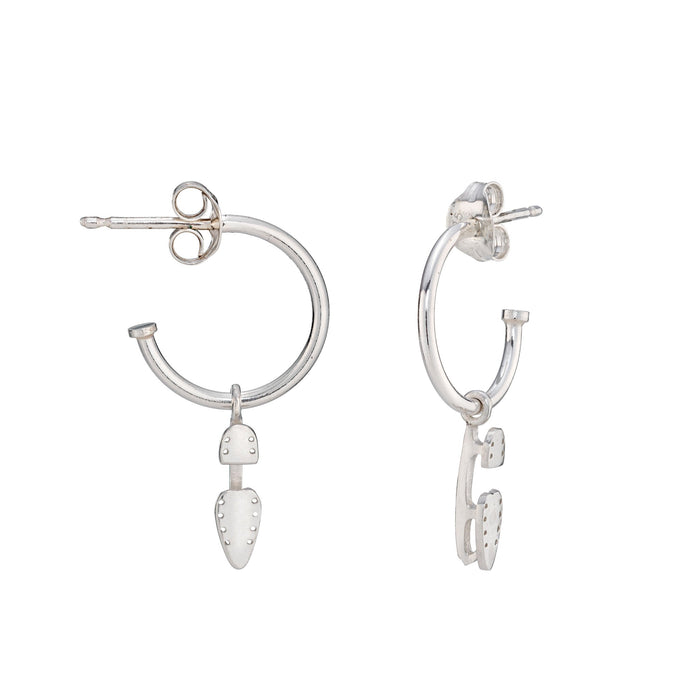 Silver Ice Skating Stud Hoop Earrings | Ice Skating Jewellery