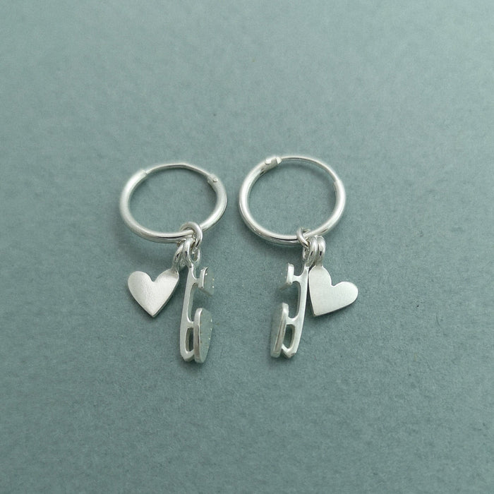 Silver Love and Devotion Earrings | Ice Skating Jewellery