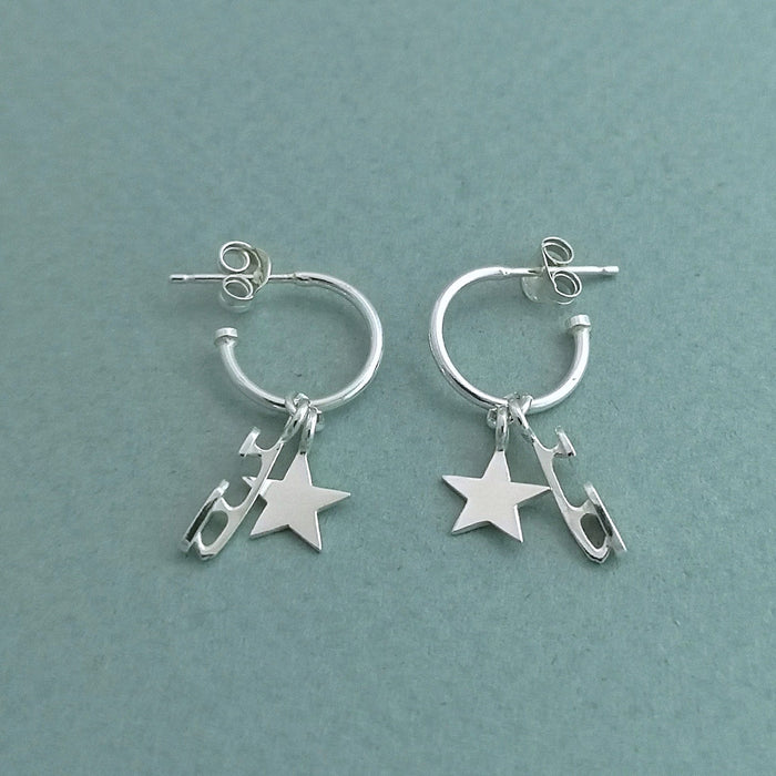 Silver Shine Bright Earrings | Ice Skating Jewellery