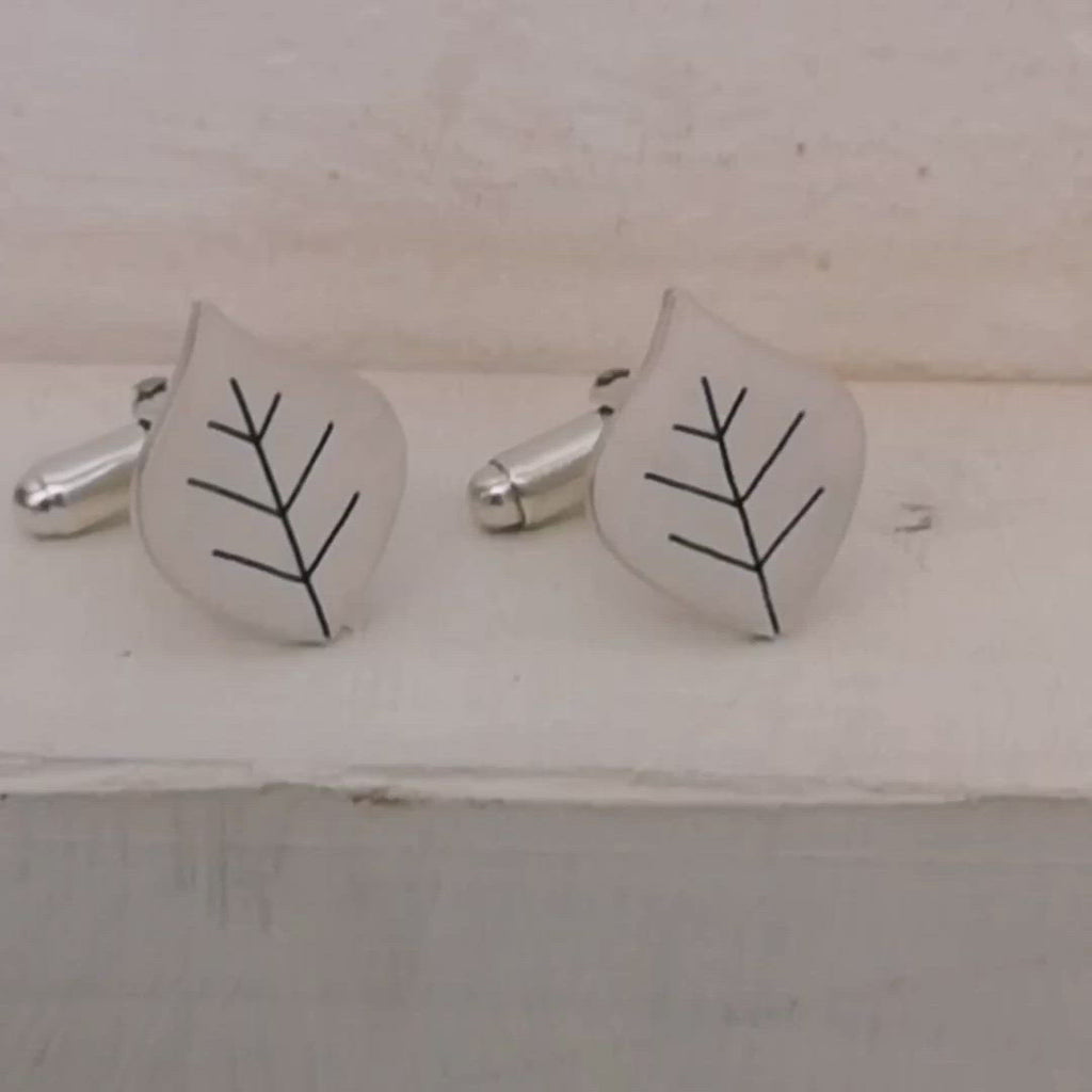 Beech Leaf Cufflinks | Diana Greenwood Jewellery