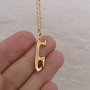 Gold Ice Skating Necklace | Diana Greenwood Jewellery