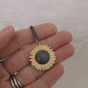 Sunflower pendant necklace | Diana Greenwood Jewellery