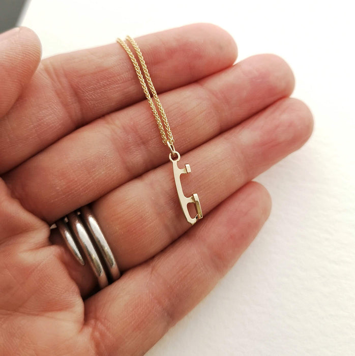 9ct gold Ice Skating Necklace | Ice Skating Jewellery
