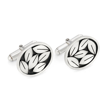 Leaves cufflinks by Diana Greenwood