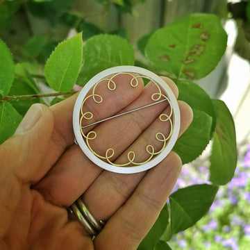 Twirly Brooch - Diana Greenwood Jewellery