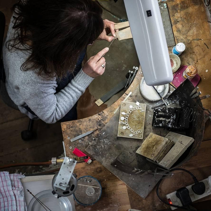 Diana Greenwood at her jewellery bench | Diana Greenwood Jewellery
